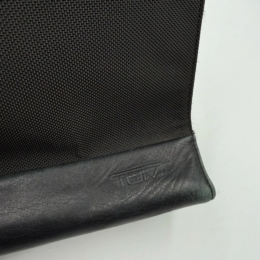 Tumi Bag Black Ballistic Nylon Leather Business Organizer Briefcase